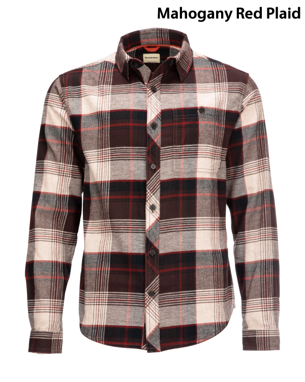 Simms Dockwear Cotton Flannel Shirt Mahogany Red Plaid Simms Dockwear Cotton Flannel Shirt Mahogany Red Plaid